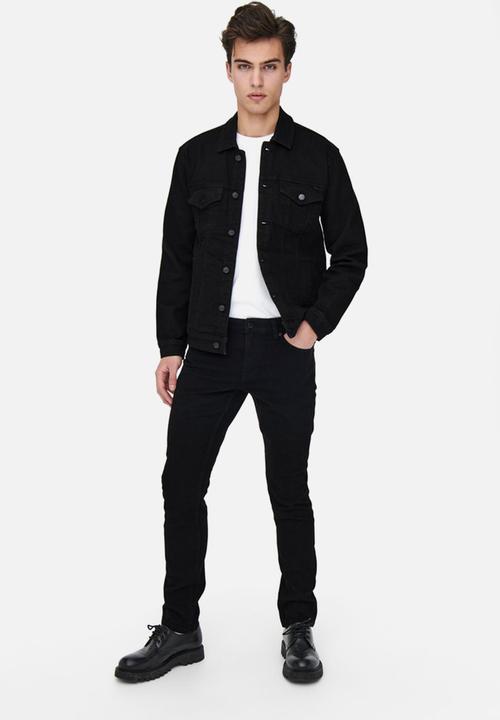Only & Sons - Coin colour trucker - black