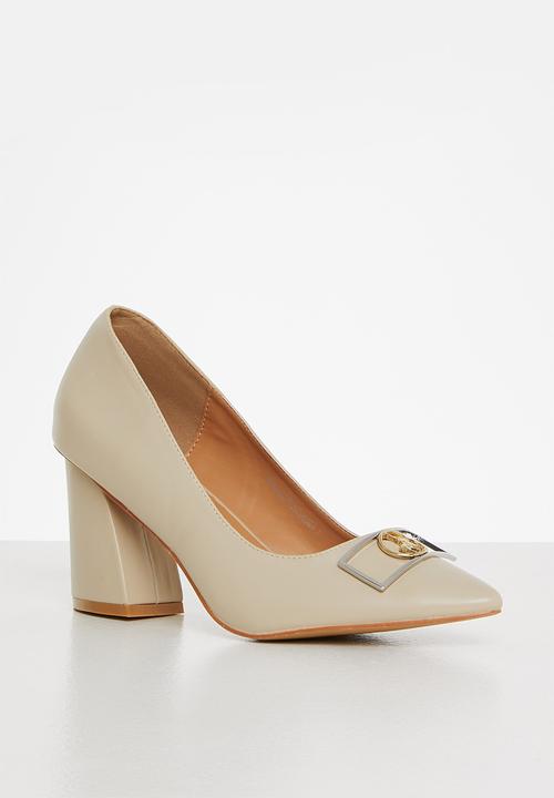 POLO - Basic block heel - cream
