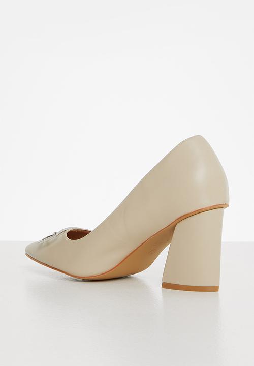 POLO - Basic block heel - cream