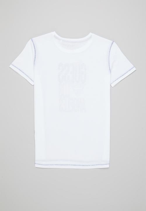 GUESS - Short sleeve guess los angeles tee - pure white