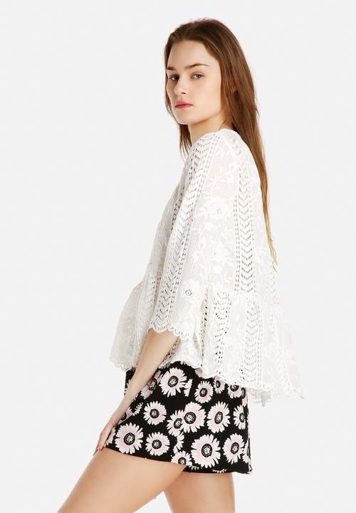Dahlia - Boho Smock Top in Lace