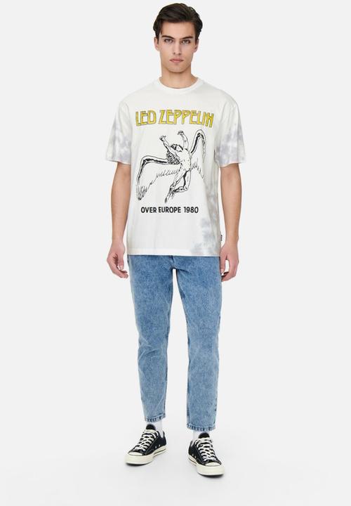 Only & Sons - Ledzeppelin rlx short sleeve tee - white