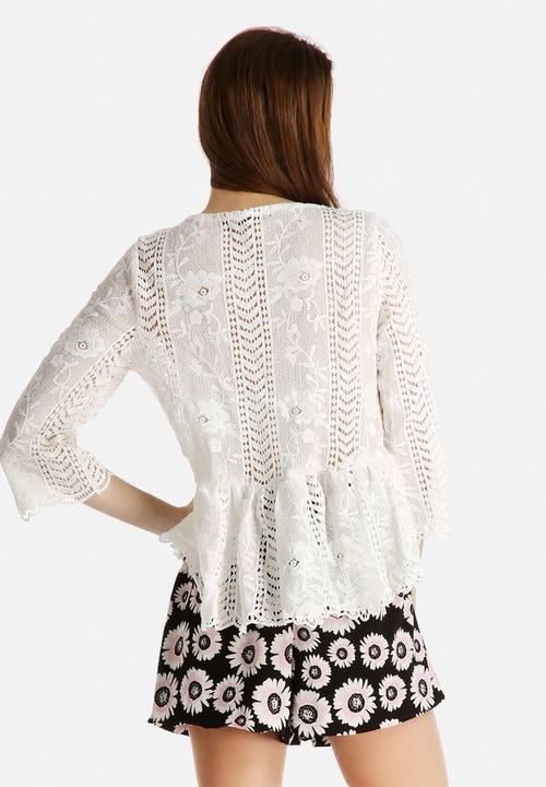 Dahlia - Boho Smock Top in Lace