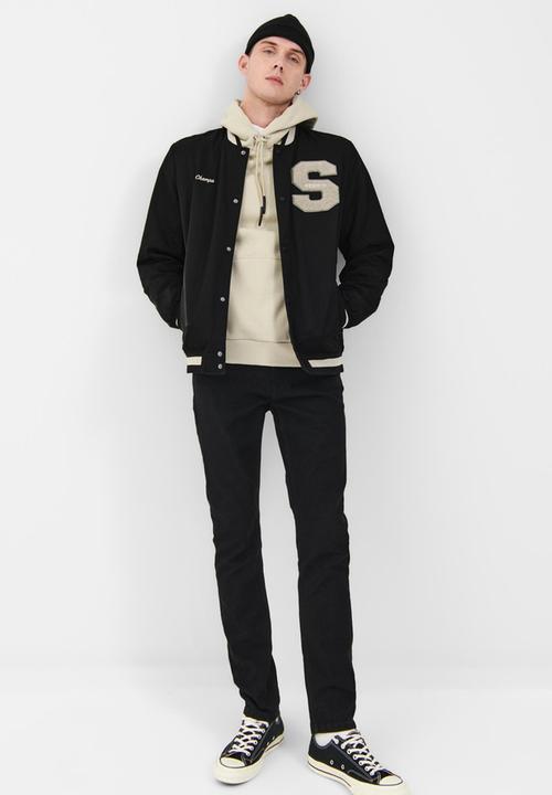 Only & Sons - Ace varsity jacket - black