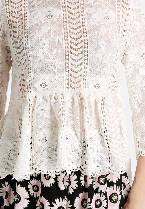 Dahlia - Boho Smock Top in Lace