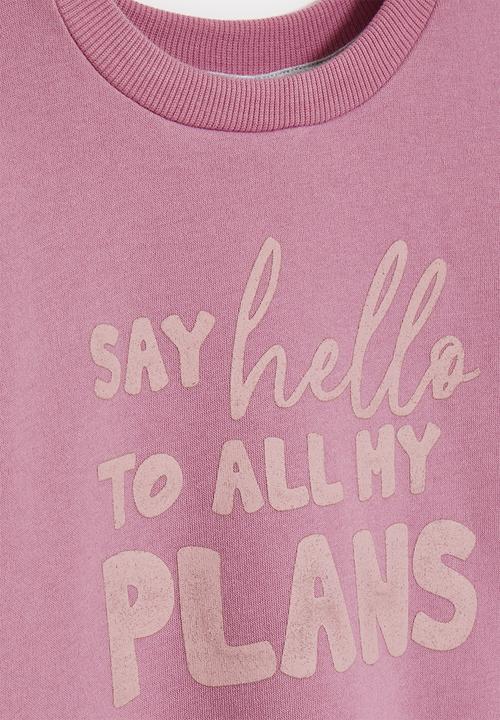 Superbalist Kids - Printed sweat top - rose pink
