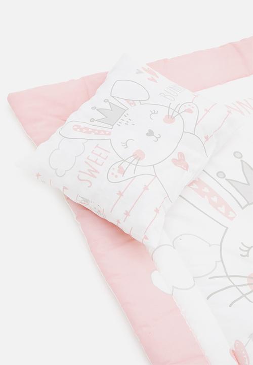 Character Group - Bunny camp cot comforter - pink