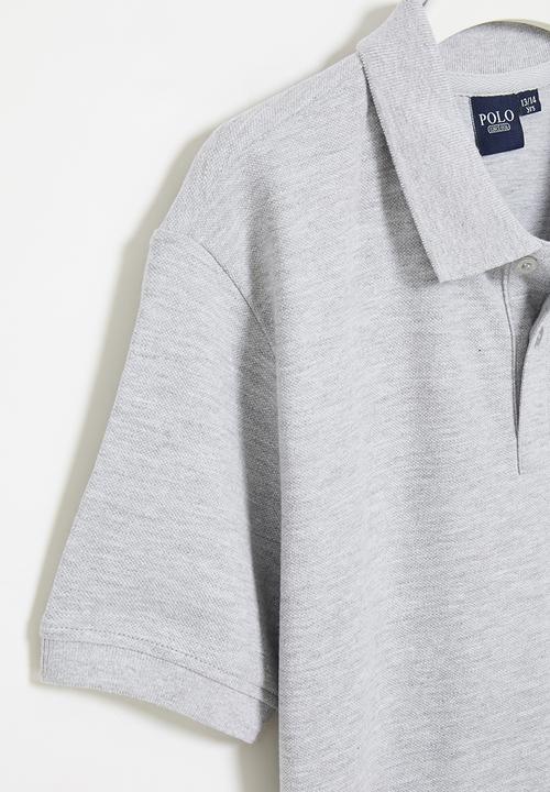 POLO - Boys classic short sleeve golfer - grey
