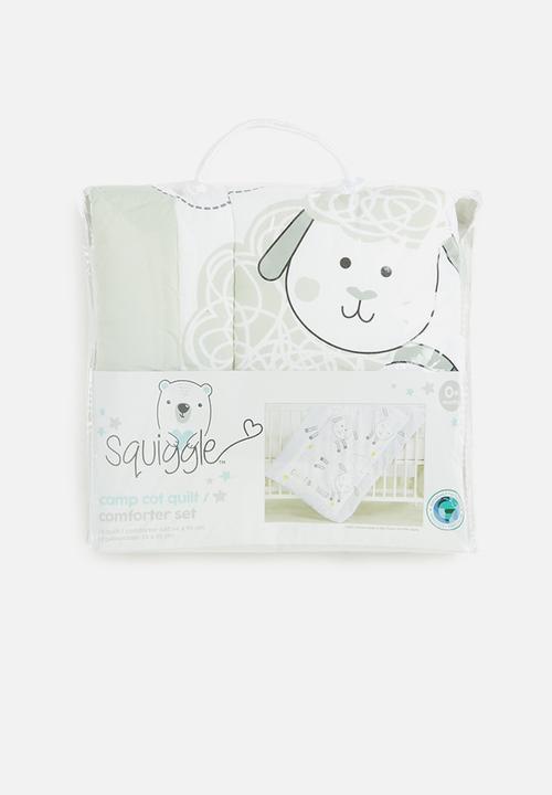 Character Group - Sheep camp cot comforter - white & grey