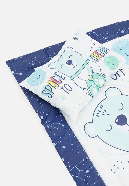 Character Group - Space bear camp cot comforter  - navy