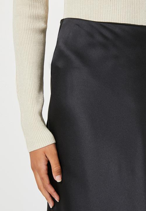 Superbalist - Long midi slip skirt - black