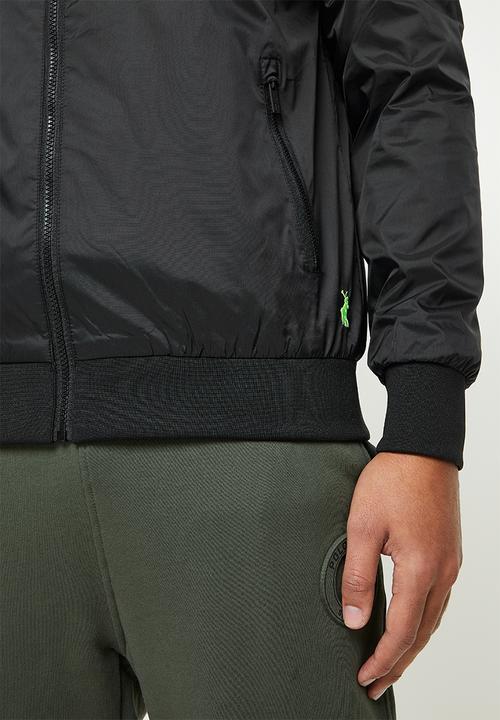 POLO - Men sport hooded jacket - black
