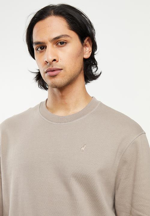 POLO - Men crew fleece sweat - taupe