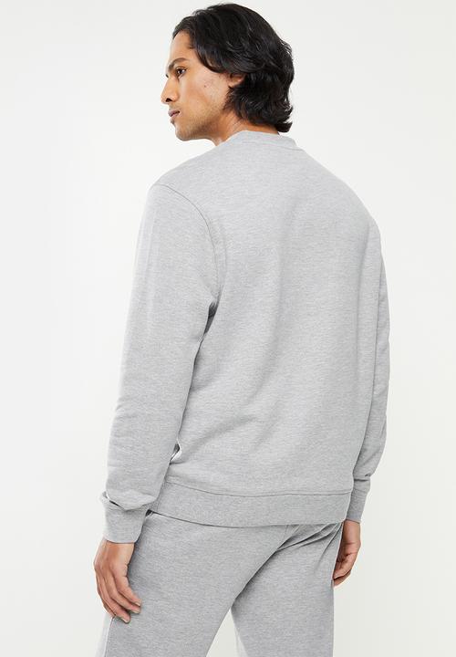 POLO - Men Crew Fleece Sweatshirt - Grey Melange