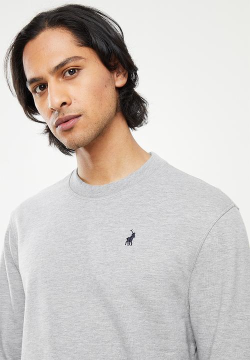 POLO - Men Crew Fleece Sweatshirt - Grey Melange