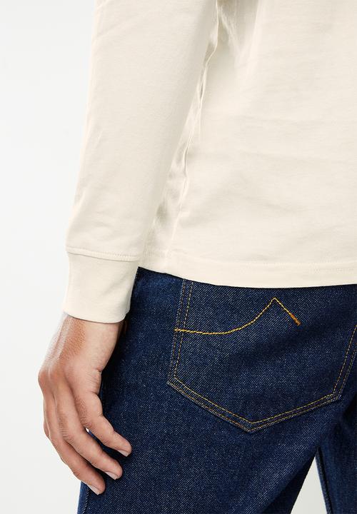 POLO - Men embossed long sleeve tee - stone