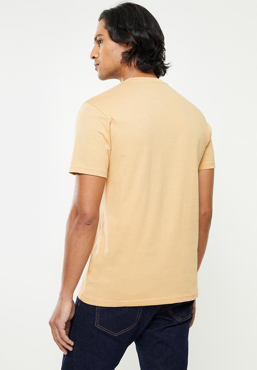 POLO - Men print logo short sleeve tee - camel