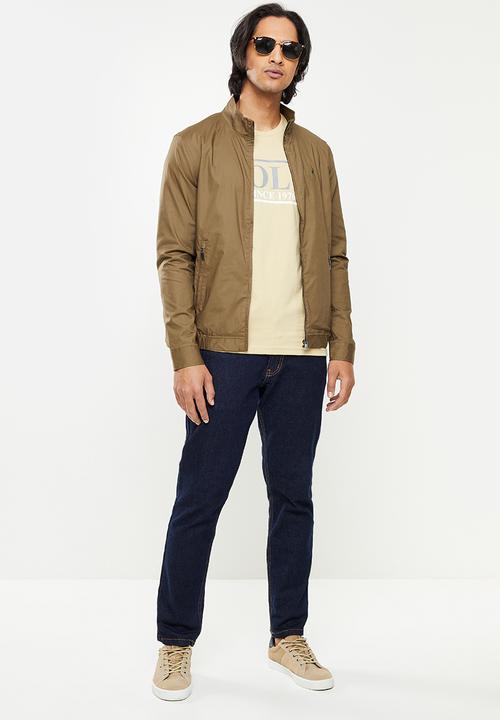 POLO - Mns funnel harrington jacket - taupe