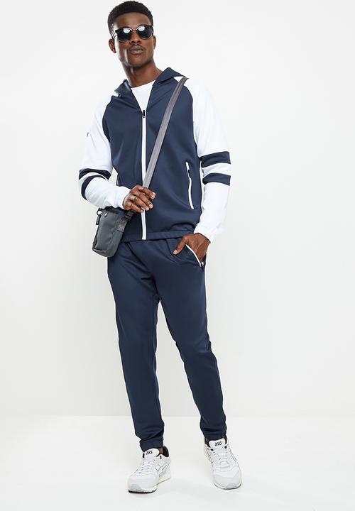 Pierre Cardin - PC Connors Tracksuit Set - Navy & white