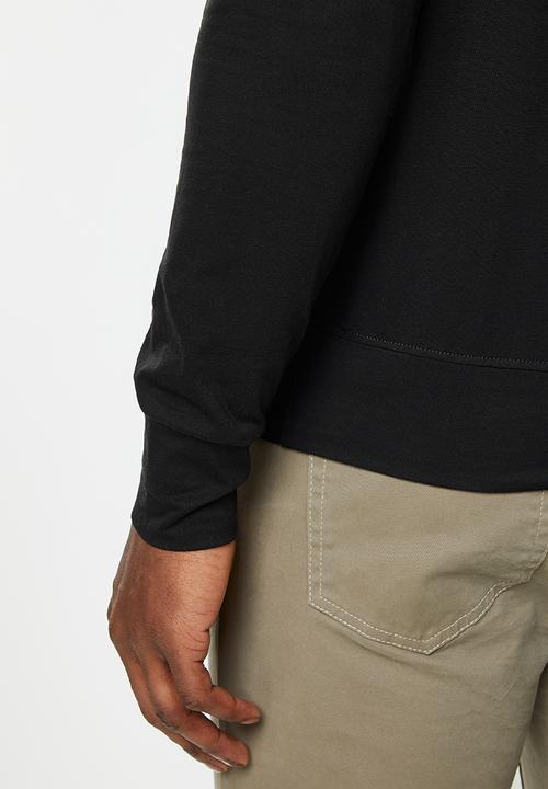 Pierre Cardin - PC Paul Stretch long sleeve Tee - Stone/Black