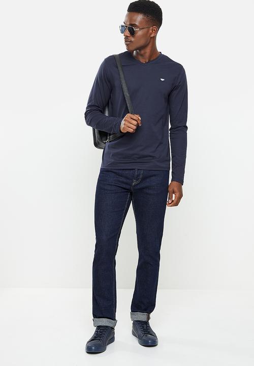 Pierre Cardin - PC V-Neck long sleeve Comfort Tee - Navy