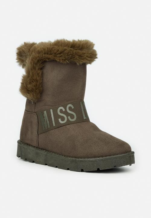 Miss Black - Rae1 ankle boot - olive