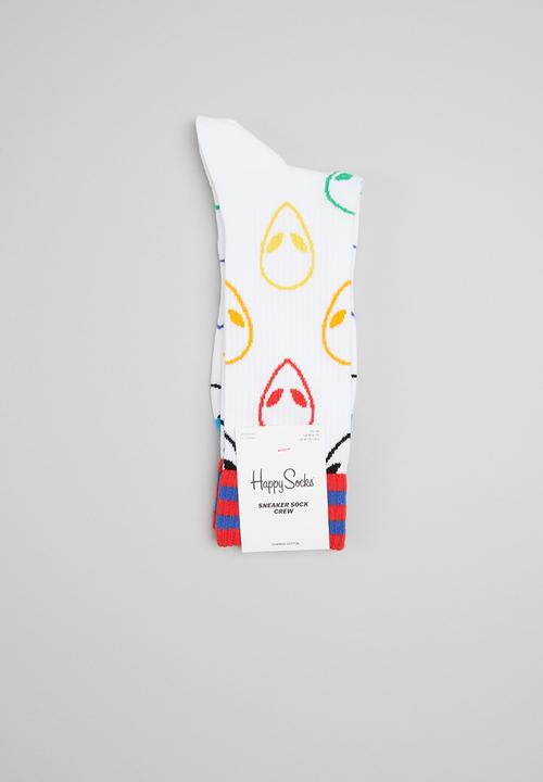 Happy Socks - Alien thin crew socks - white