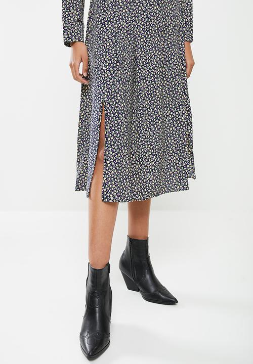 Glamorous - Multi ditsy dress - navy