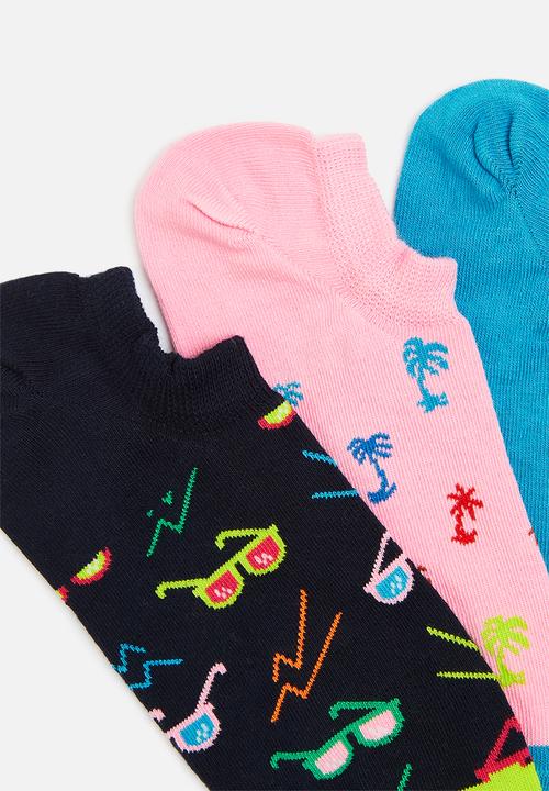 Happy Socks - 3 Pack sunny days no show socks - multi