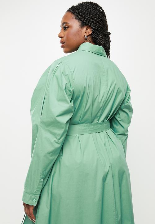 AMANDA LAIRD CHERRY - Plus formosa dress - sage poplin