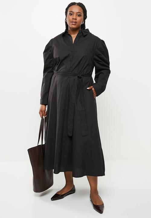 AMANDA LAIRD CHERRY - Plus formosa dress - black poplin