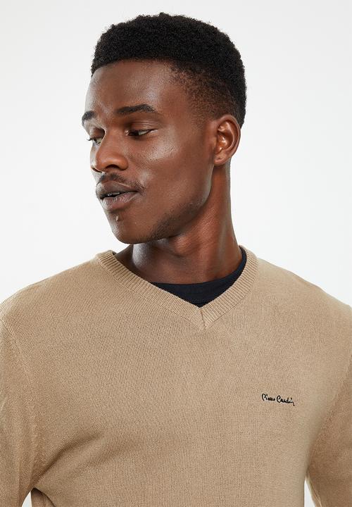 Pierre Cardin - PC Classic V-Neck Knitwear - Stone