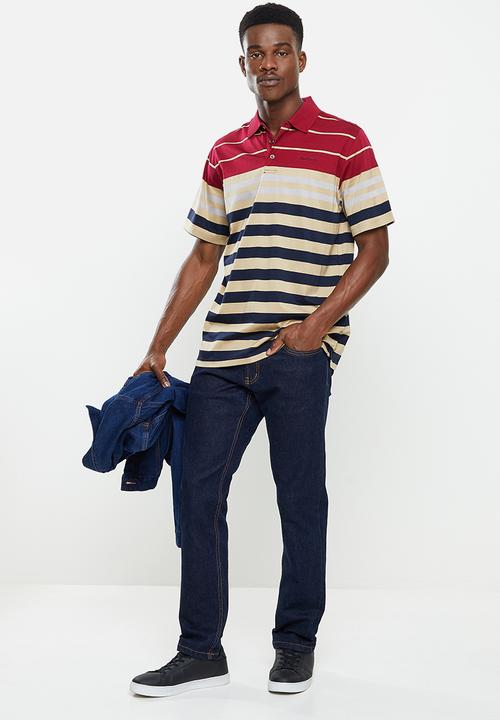 Pierre Cardin - PC Mercerized 115  Richness Golfer  - red, beige & multi