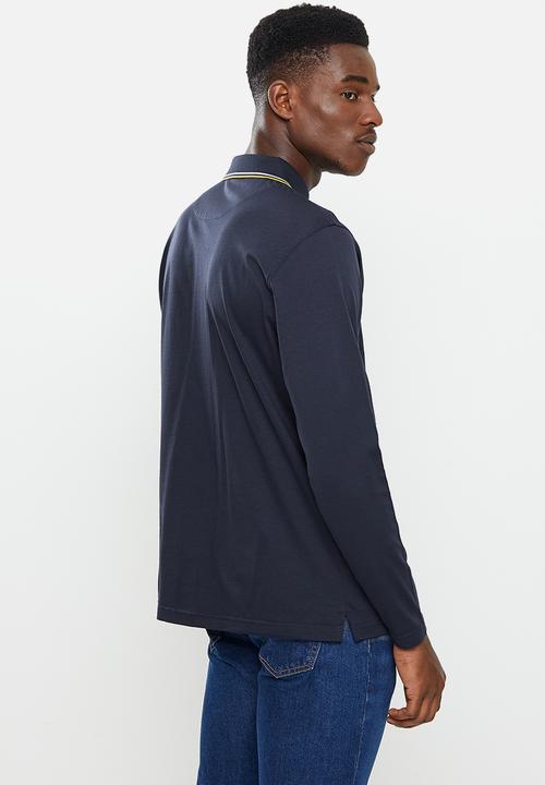 Pierre Cardin - PC Mercerized  200  long sleeve Soft Golfer - Navy