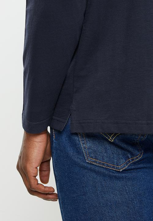 Pierre Cardin - PC Mercerized  200  long sleeve Soft Golfer - Navy