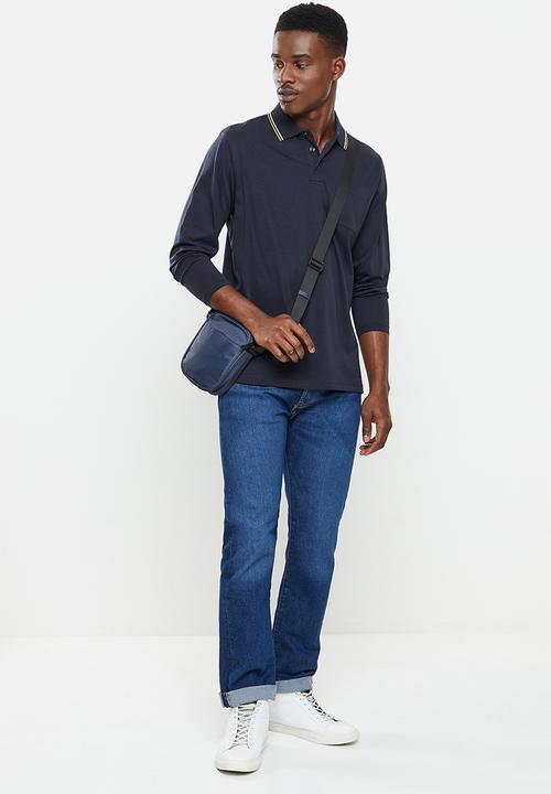 Pierre Cardin - PC Mercerized  200  long sleeve Soft Golfer - Navy