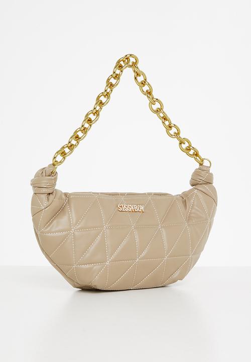 SISSY BOY - Half moon quilted bag - natural