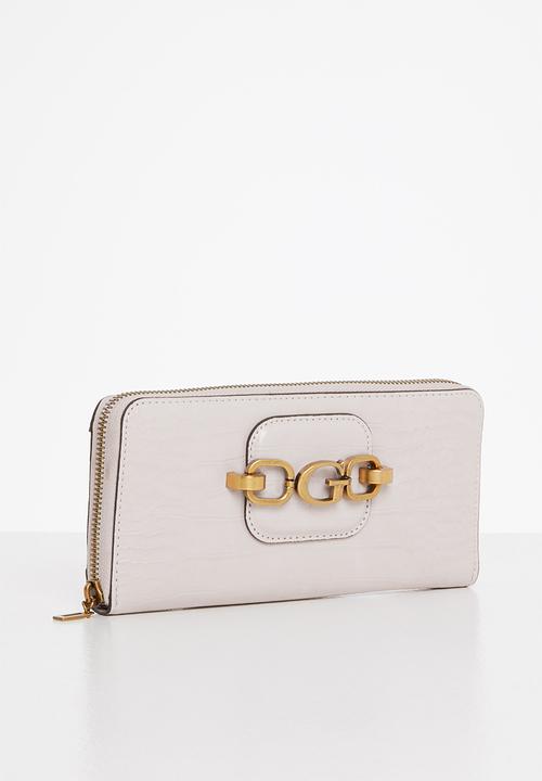 GUESS - Hensely croc slg lrg zip arnd - stone