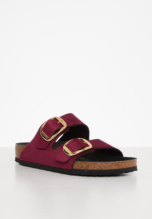 Birkenstock - Arizona big buckle rivet logo velvet regular - maroon