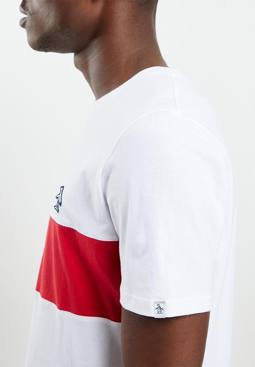 Original Penguin - Split chest t - bright white