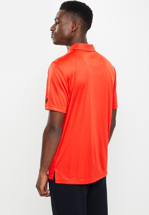 adidas Performance - adidas 3-Stripes Chest Golf Shirt - Blaze Orange