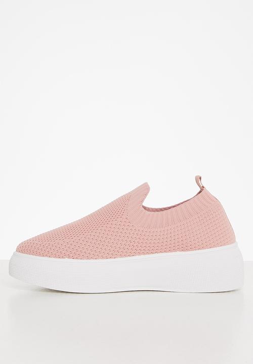 Tom Tom - Chunky knit flatform sneaker - mink