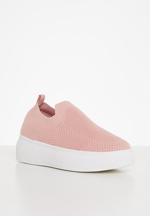 Tom Tom - Chunky knit flatform sneaker - mink