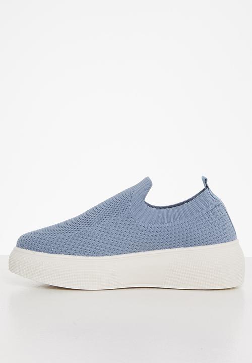 Tom Tom - Chunky knit flatform sneaker - blue