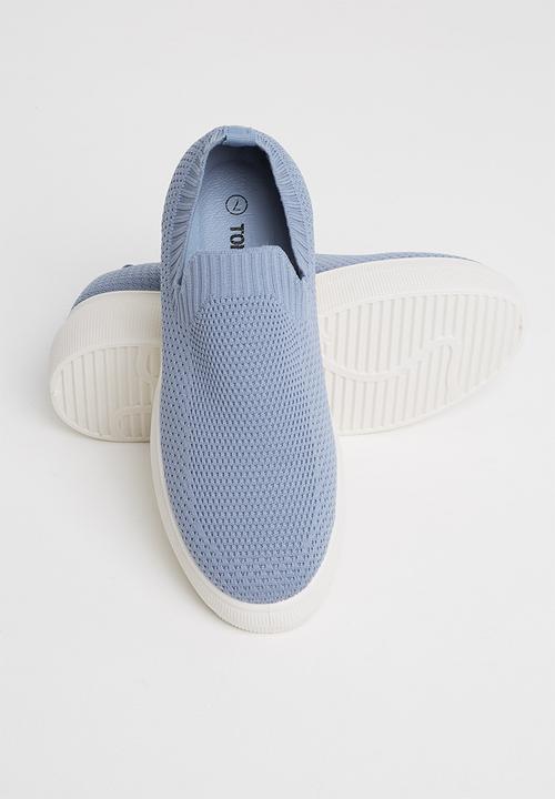 Tom Tom - Chunky knit flatform sneaker - blue
