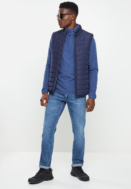Hi-Tec - Tech 1/4 zip Layering Top - dark denim