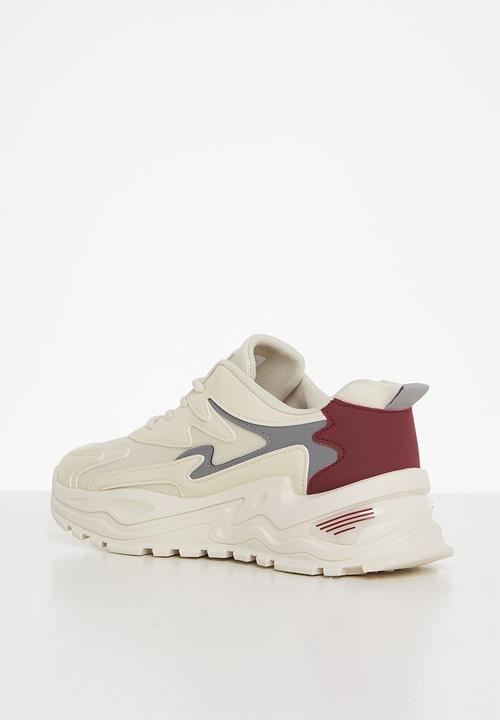 Tom Tom - Chunky design dad sneaker - beige & burg
