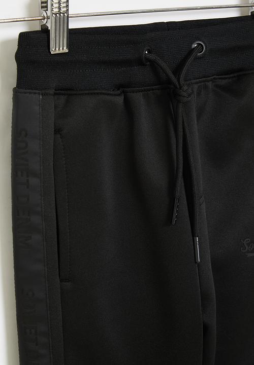 SOVIET - M montoya boys track pants  - black