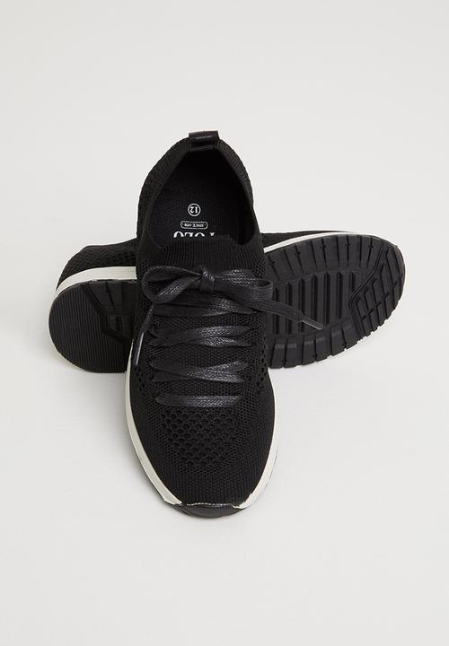 POLO - Kids athleisure knit sneaker - black