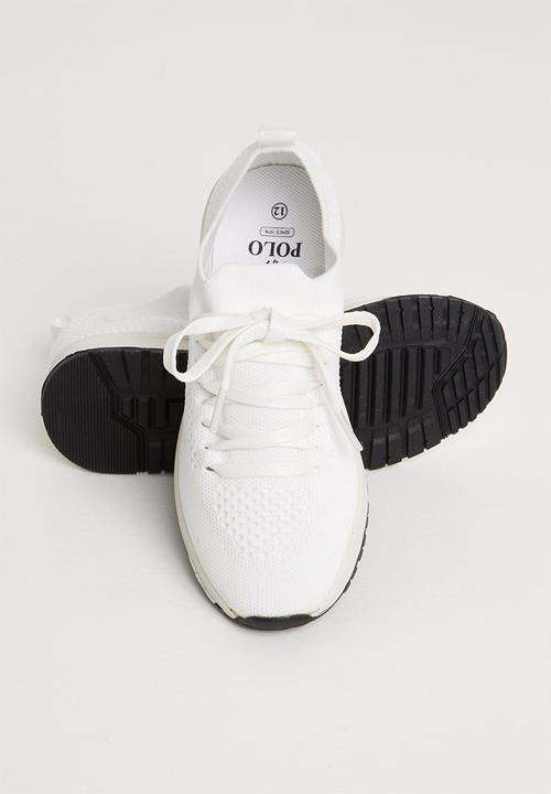 POLO - Kids athleisure knit sneaker - white